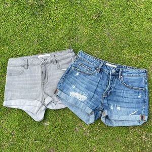 Pacsun Denim shorts Festival Rave Sz 24 Lot of 2